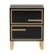 Baxton Studio Giolla Contemporary Glam and Luxe Black Finished Wood and Gold Metal 2Drawer Nightstand 221-12456-ZORO - alternate 10